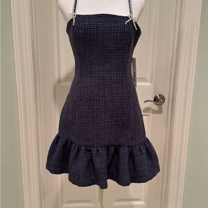 Aqua Indigo Tweed Dress